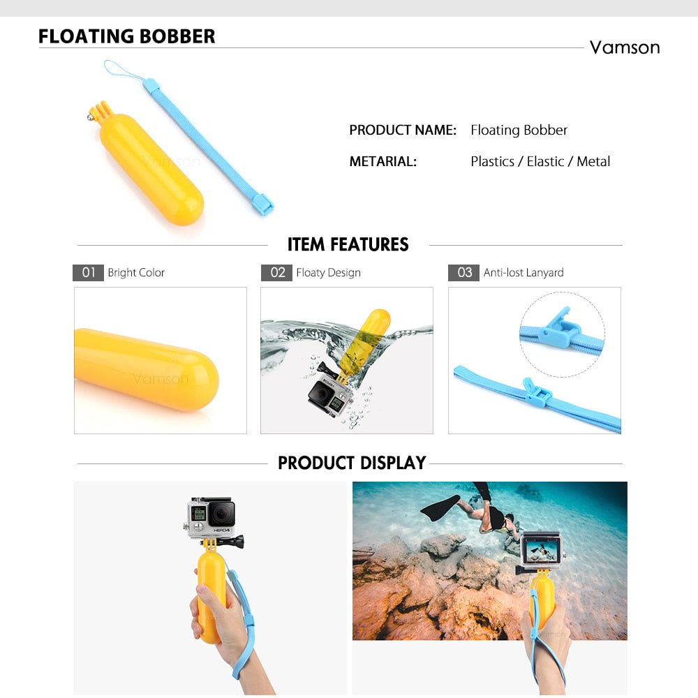 Vamson Action camera Accessories Set