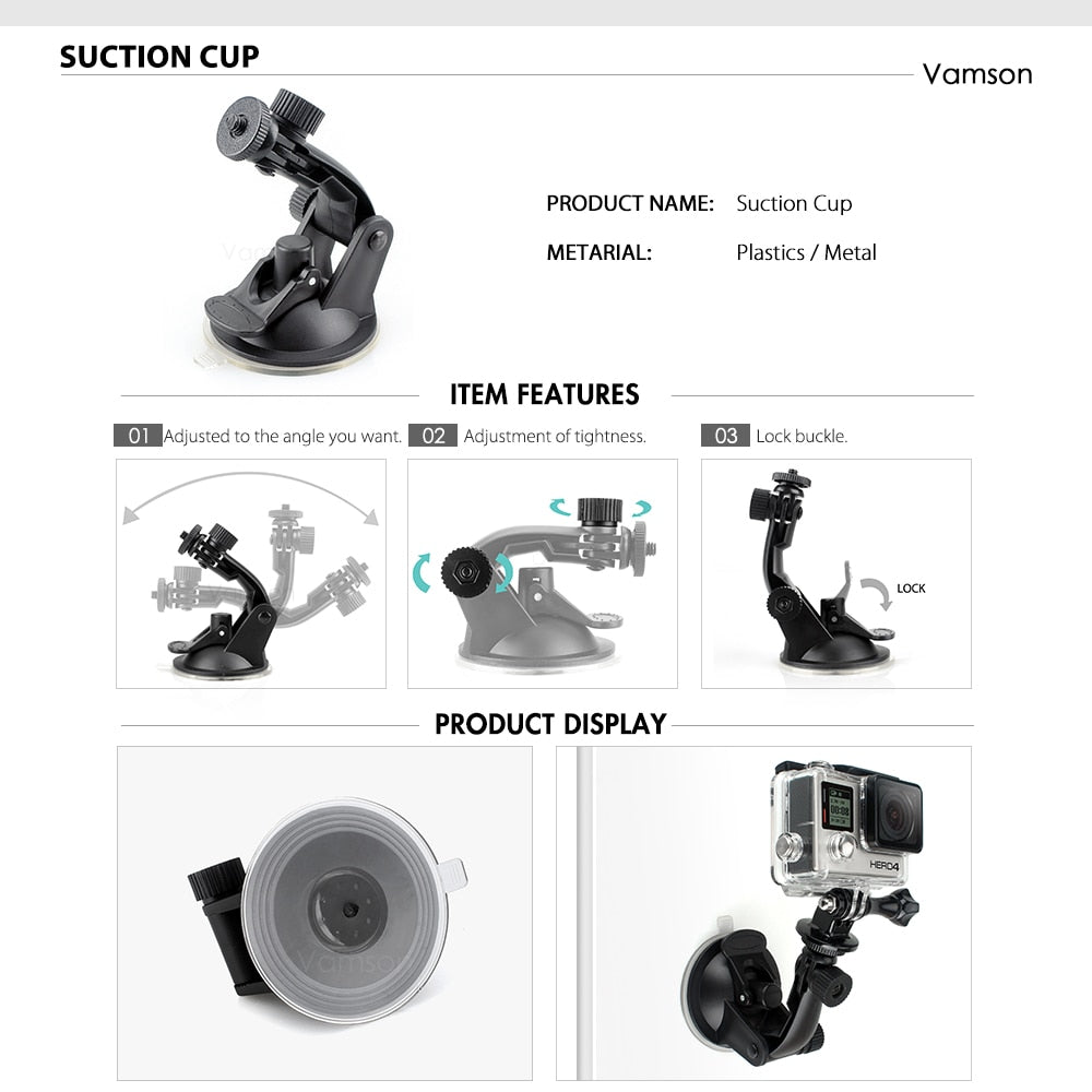 Vamson Action camera Accessories Set