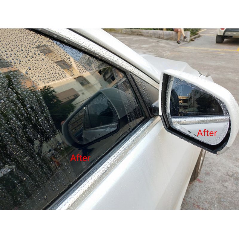 1 Pair Automotive Anti Water Mist Fog Hydrophobic Rearview Mirror Protective Film 4 Sizes