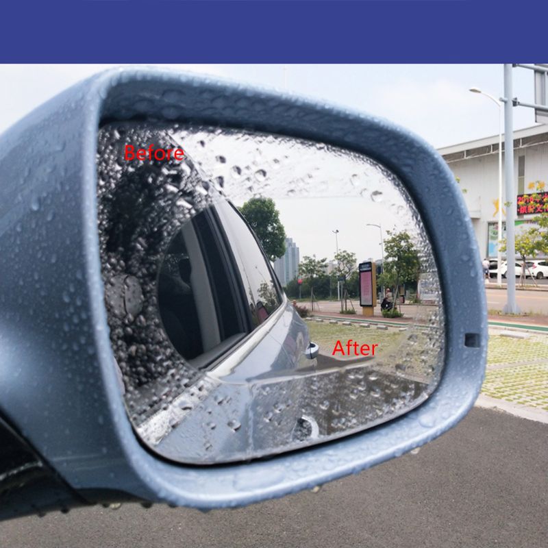 1 Pair Automotive Anti Water Mist Fog Hydrophobic Rearview Mirror Protective Film 4 Sizes