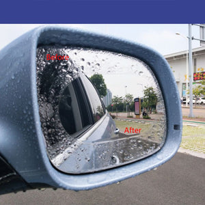 1 Pair Automotive Anti Water Mist Fog Hydrophobic Rearview Mirror Protective Film 4 Sizes