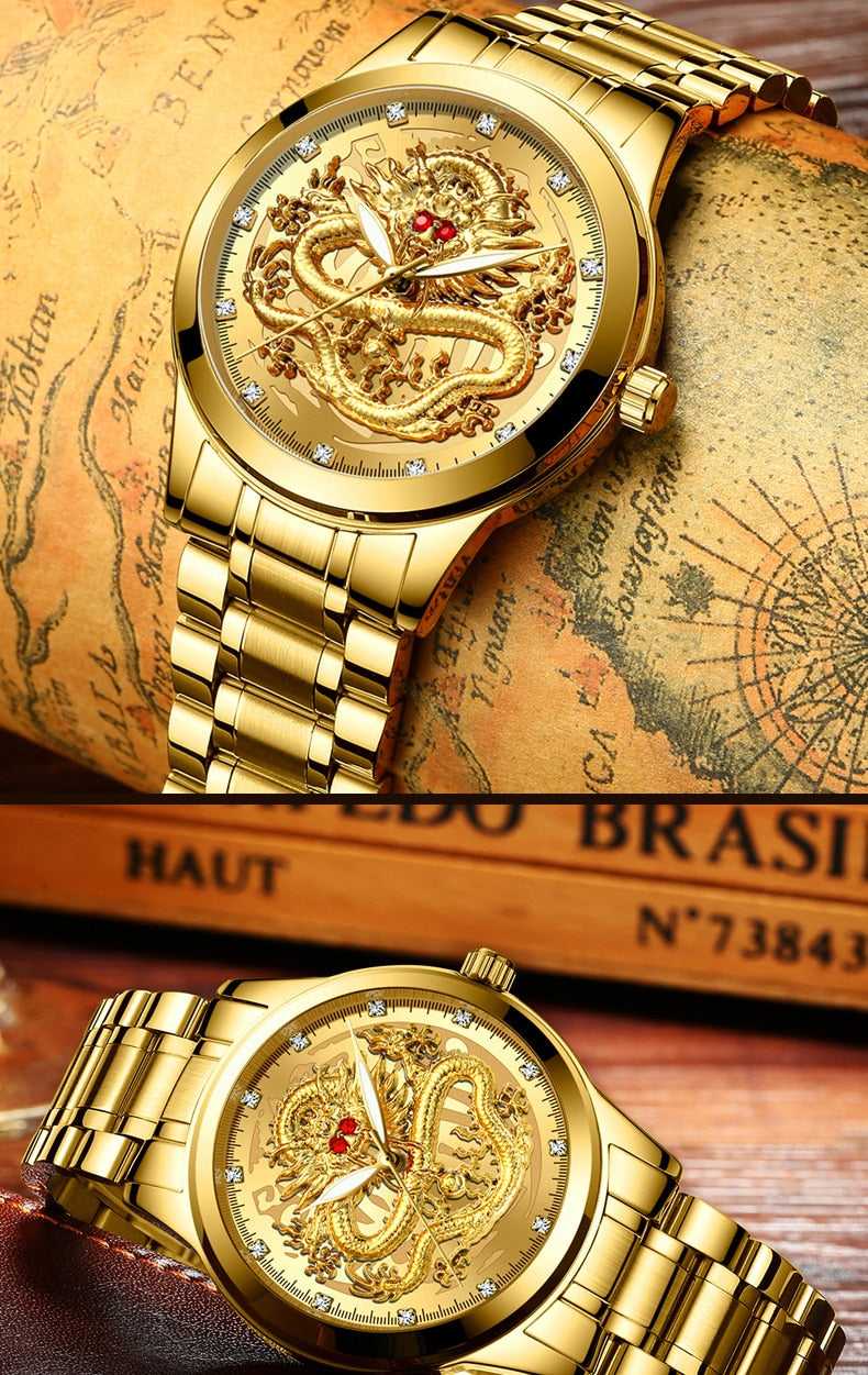 Mens Golden Dragon Watches