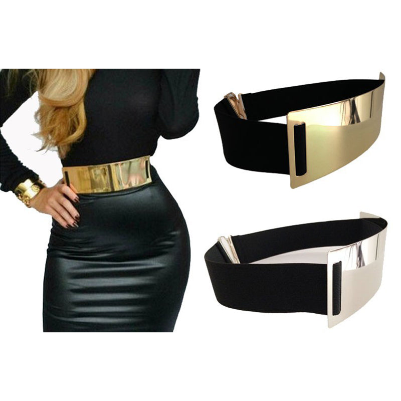 Hot Designer Belts for Woman Gold Silver Brand Belt Classy Elastic