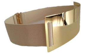 Hot Designer Belts for Woman Gold Silver Brand Belt Classy Elastic