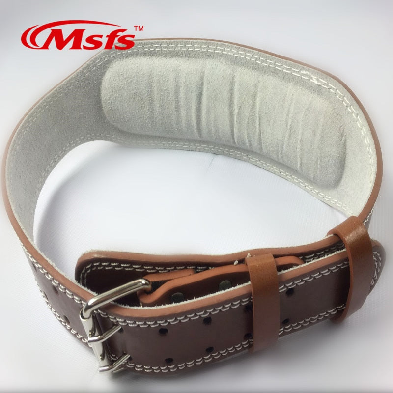 Leather Weightlifting Belt Gym Fitness Crossifit  Powerlifting Back Support