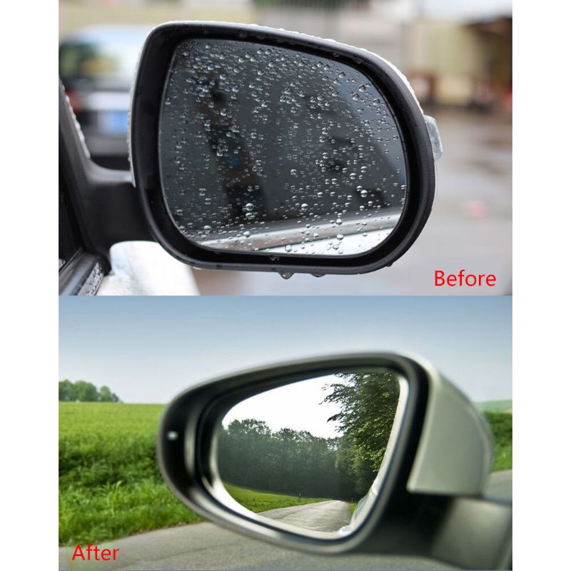 1 Pair Automotive Anti Water Mist Fog Hydrophobic Rearview Mirror Protective Film 4 Sizes