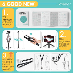 Vamson Action camera Accessories Set